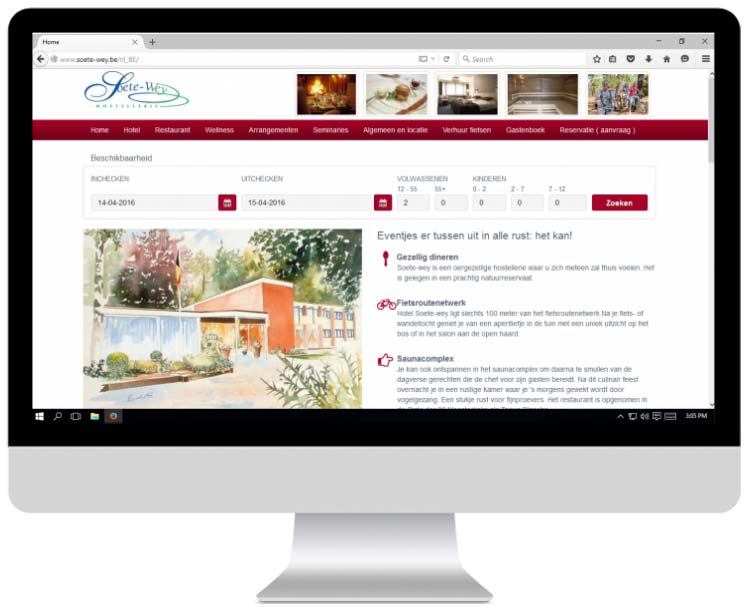 Example of a hotel booking engine
