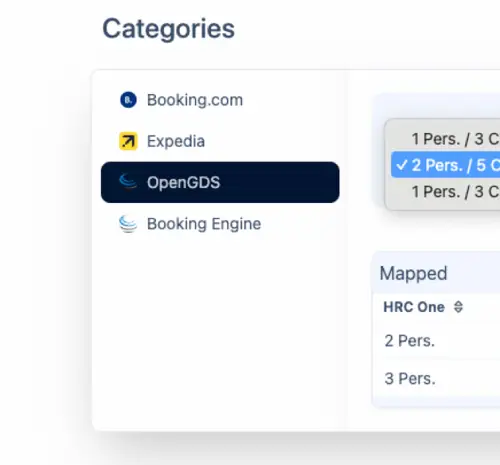 Example categories of the Xootle Channel Manager