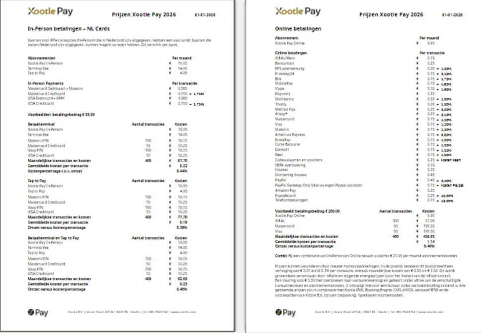 Transparent Payment Rates Xootle Pay